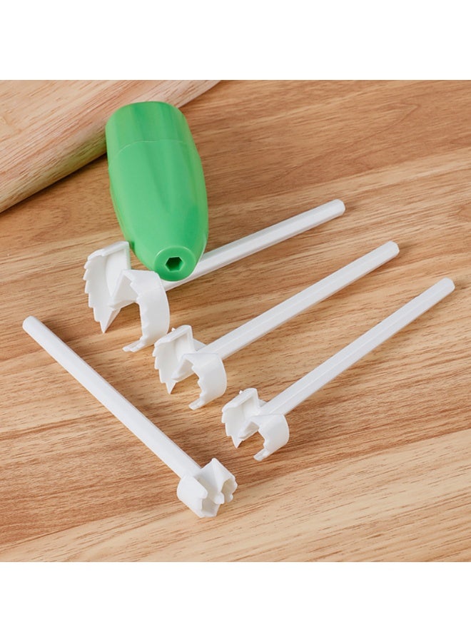 Veggie Corkscrew Carver, 4 Pcs Replaceable Vegetable Spiral Cutter Digging Tool, Coiled Vegetable Hole Digger Tool for Home Kitchen, Cooking Tools - Image 2